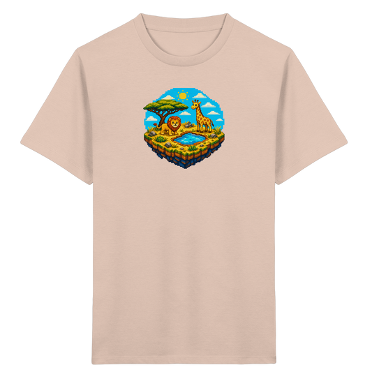 Verspieltes Pixel Safari T-Shirt Kinder - Kinder Bio T-Shirt