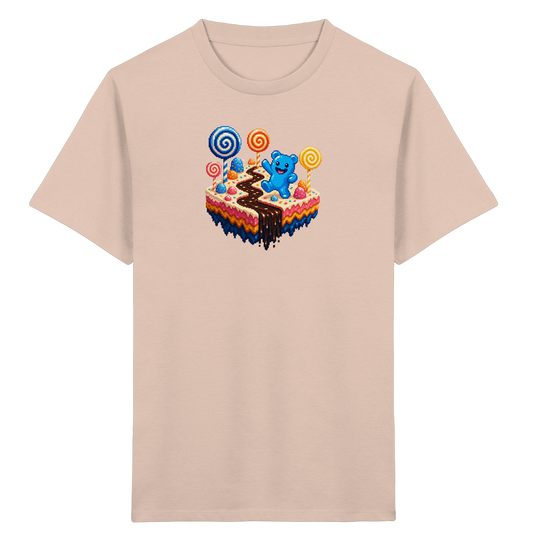 Pixel Gummibärchen auf süßer Insel - Kinder Bio T-Shirt