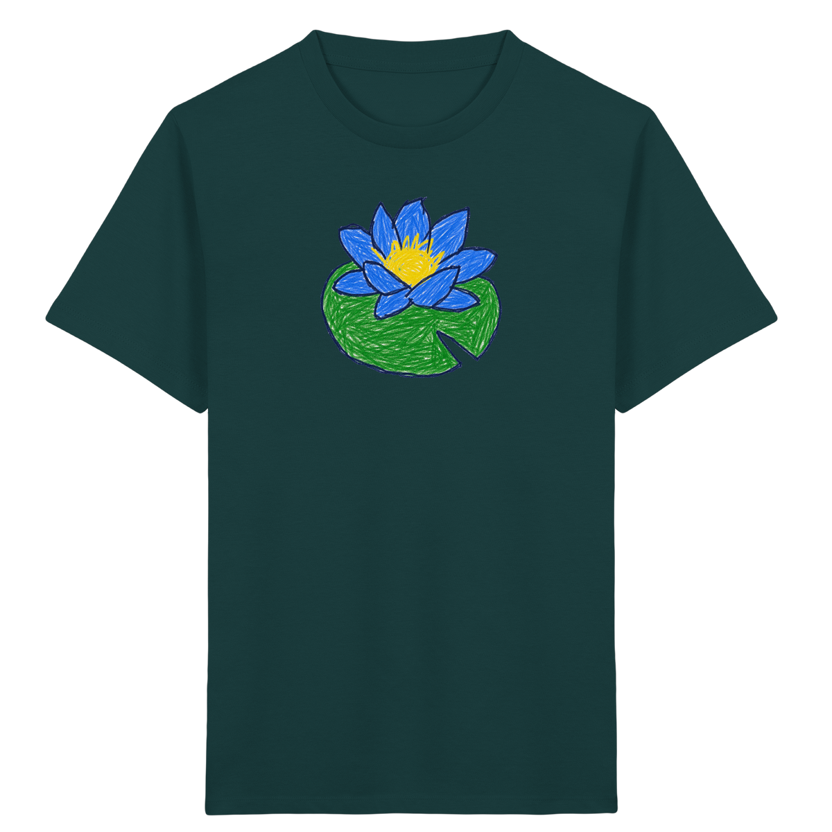 Kritzel Wasserlilie Kinder Shirt - Kinder Bio T-Shirt