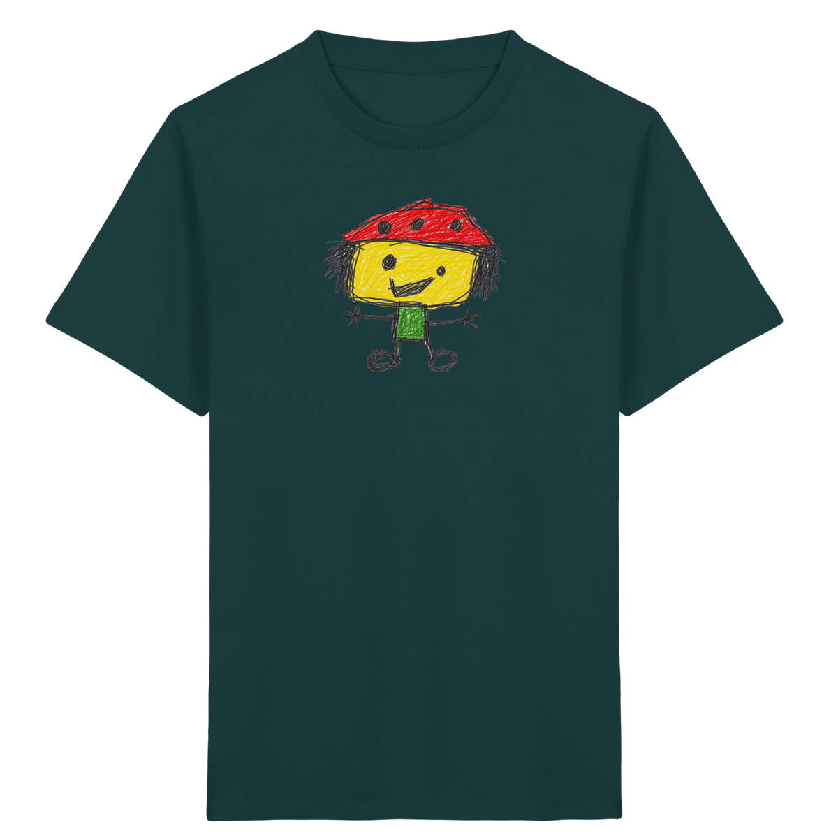 Kritzelkopf mit Tupfenhut - Kinder Bio T-Shirt