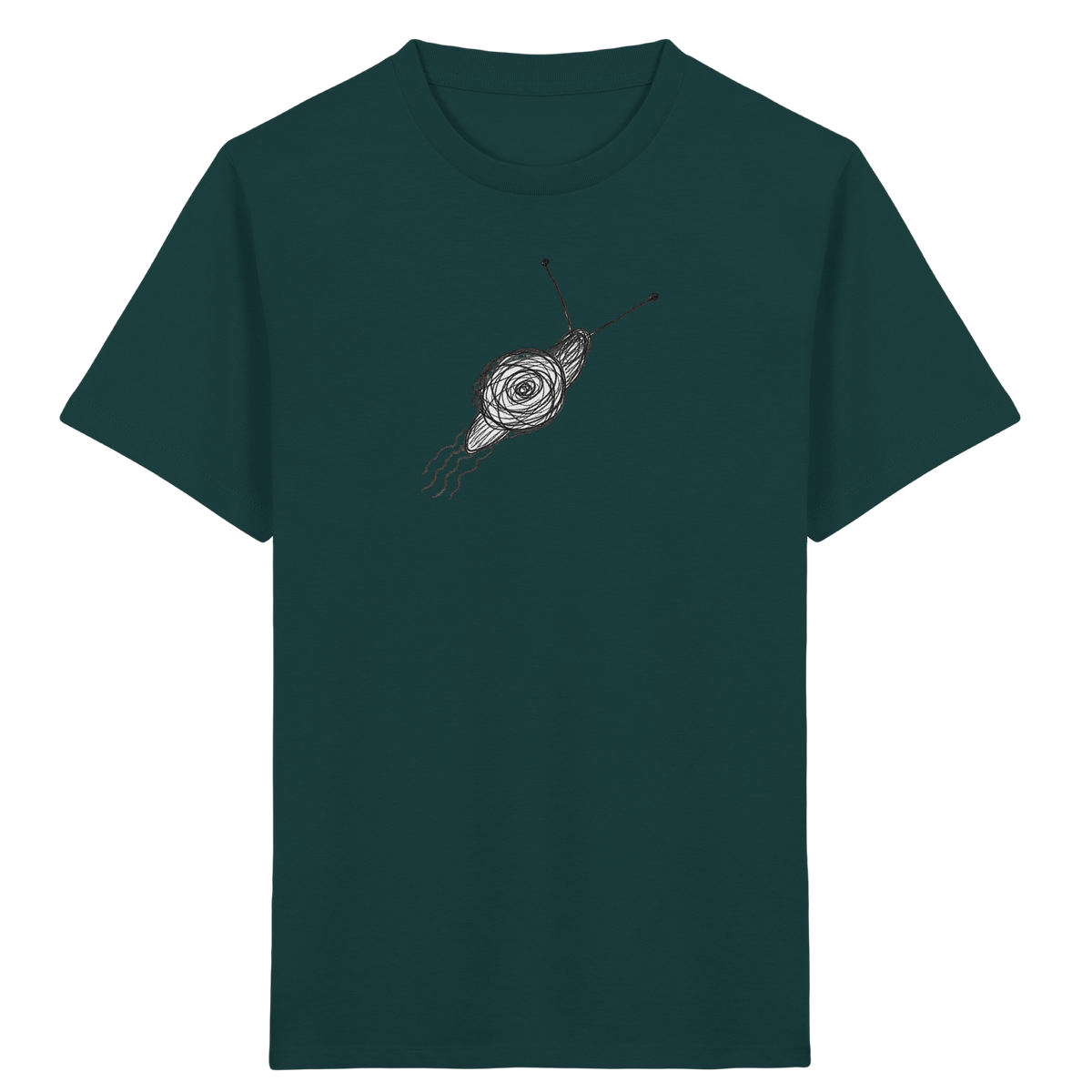 Schnecke von oben Kinderzeichnung - Kinder Bio T-Shirt