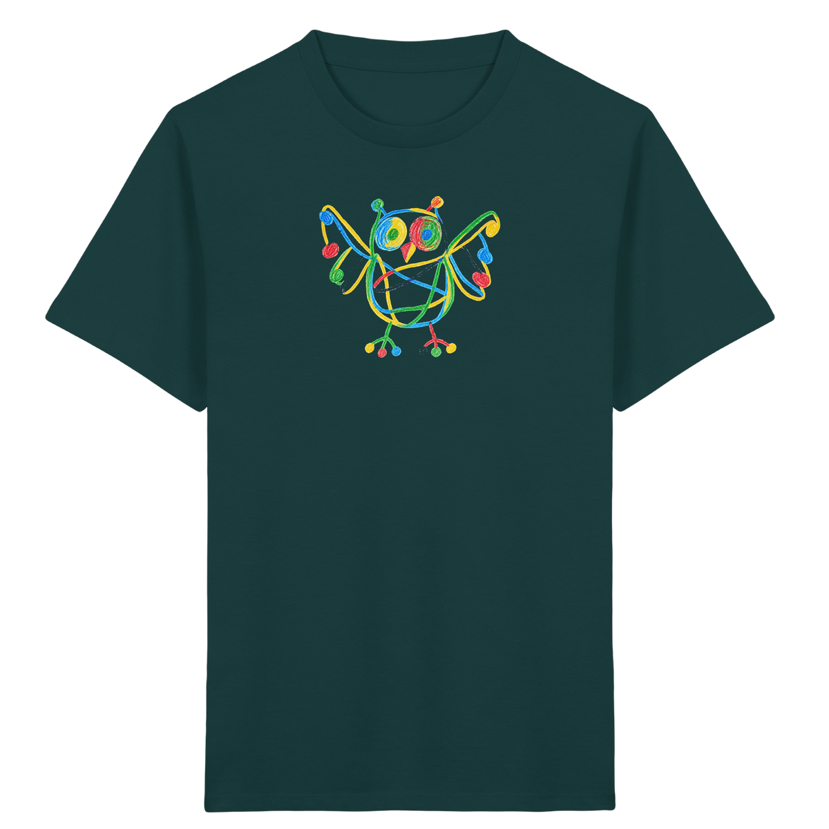 Farbpunkt Eule Kinder Shirt - Kinder Bio T-Shirt