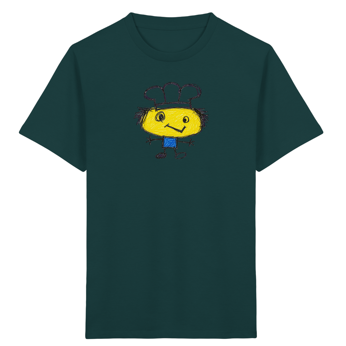 Kritzelkopf mit Kochmütze - Kinder Bio T-Shirt