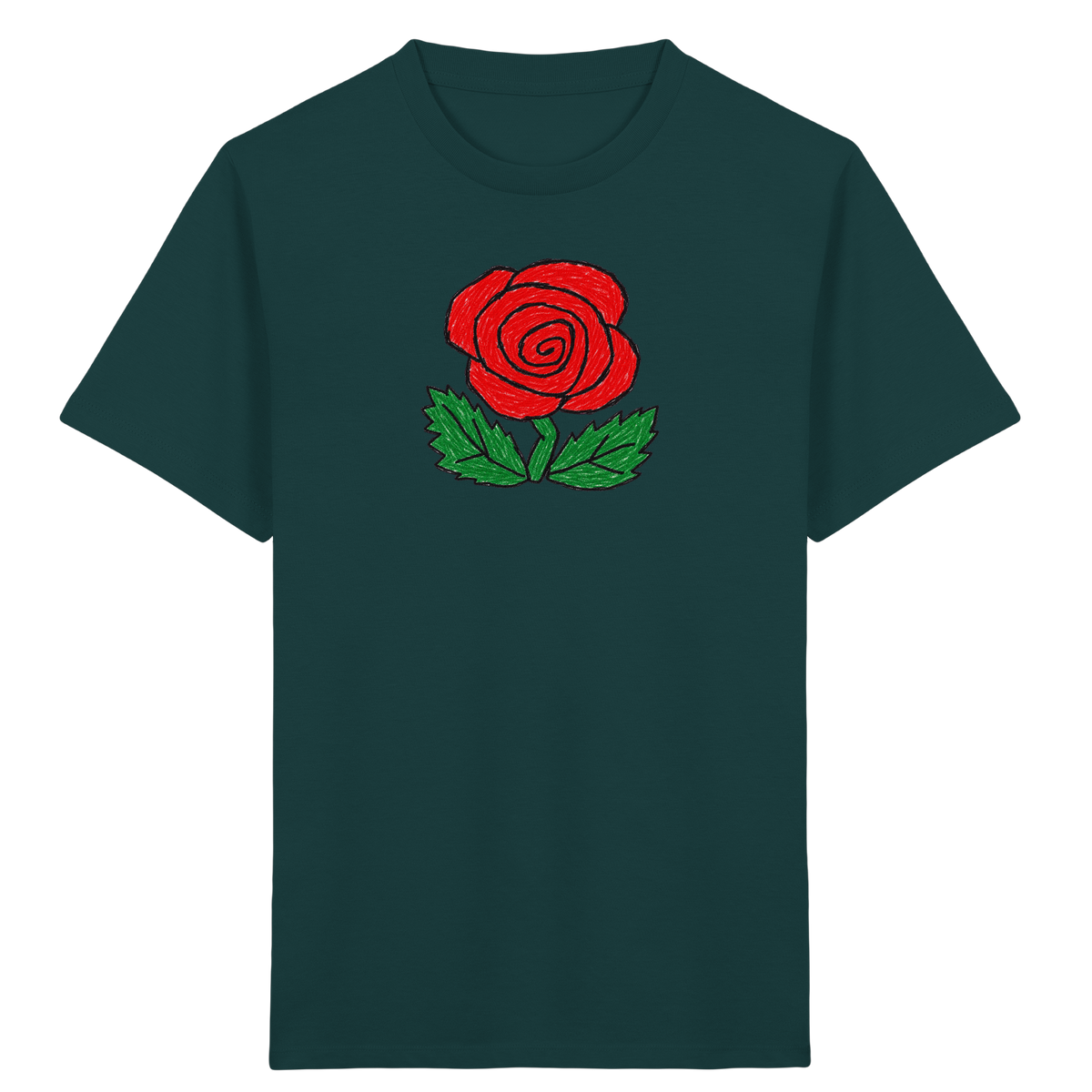 Kritzel-Rose Kinder T-Shirt - Kinder Bio T-Shirt