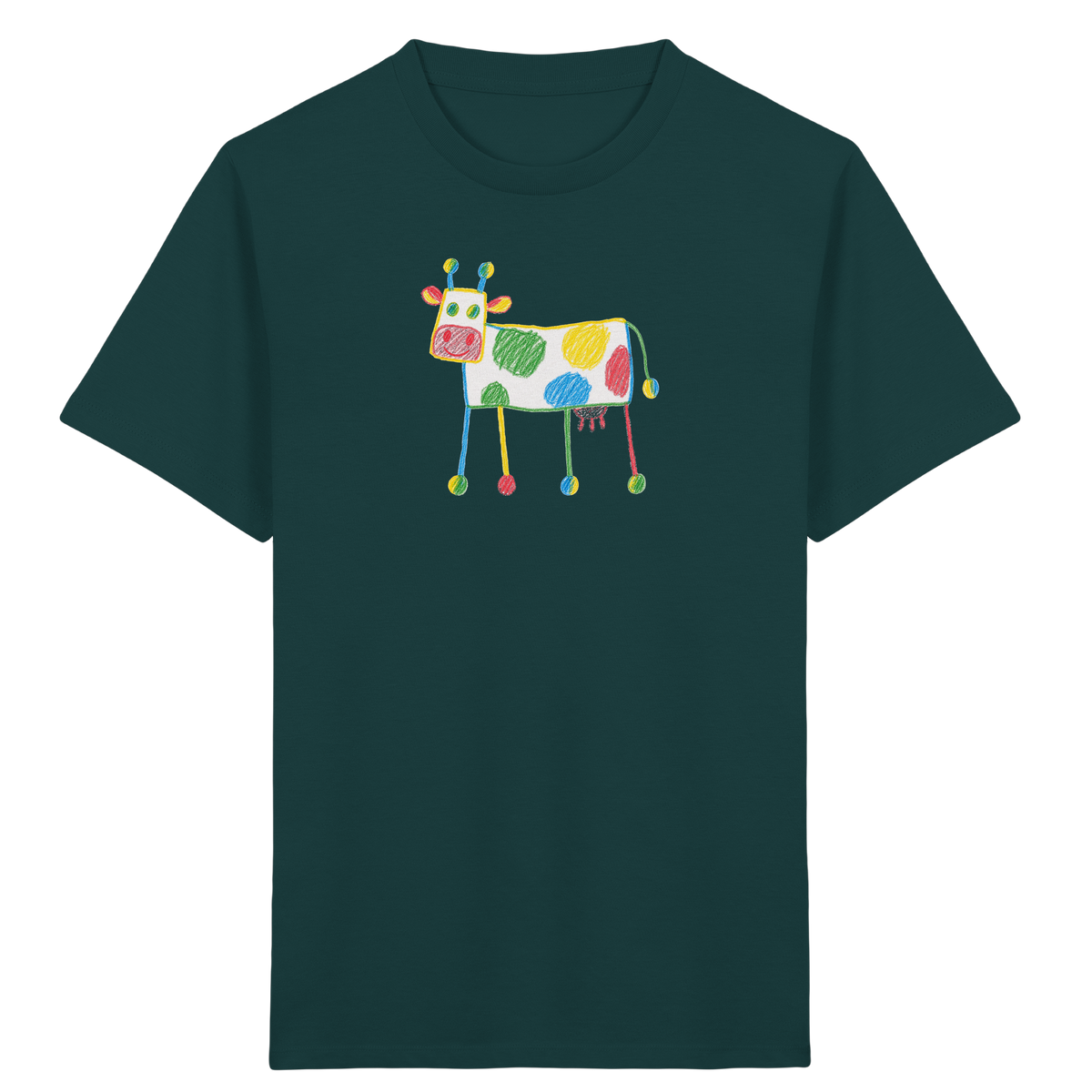 Bunte Farbpunkt Kuh - Kinder Bio T-Shirt