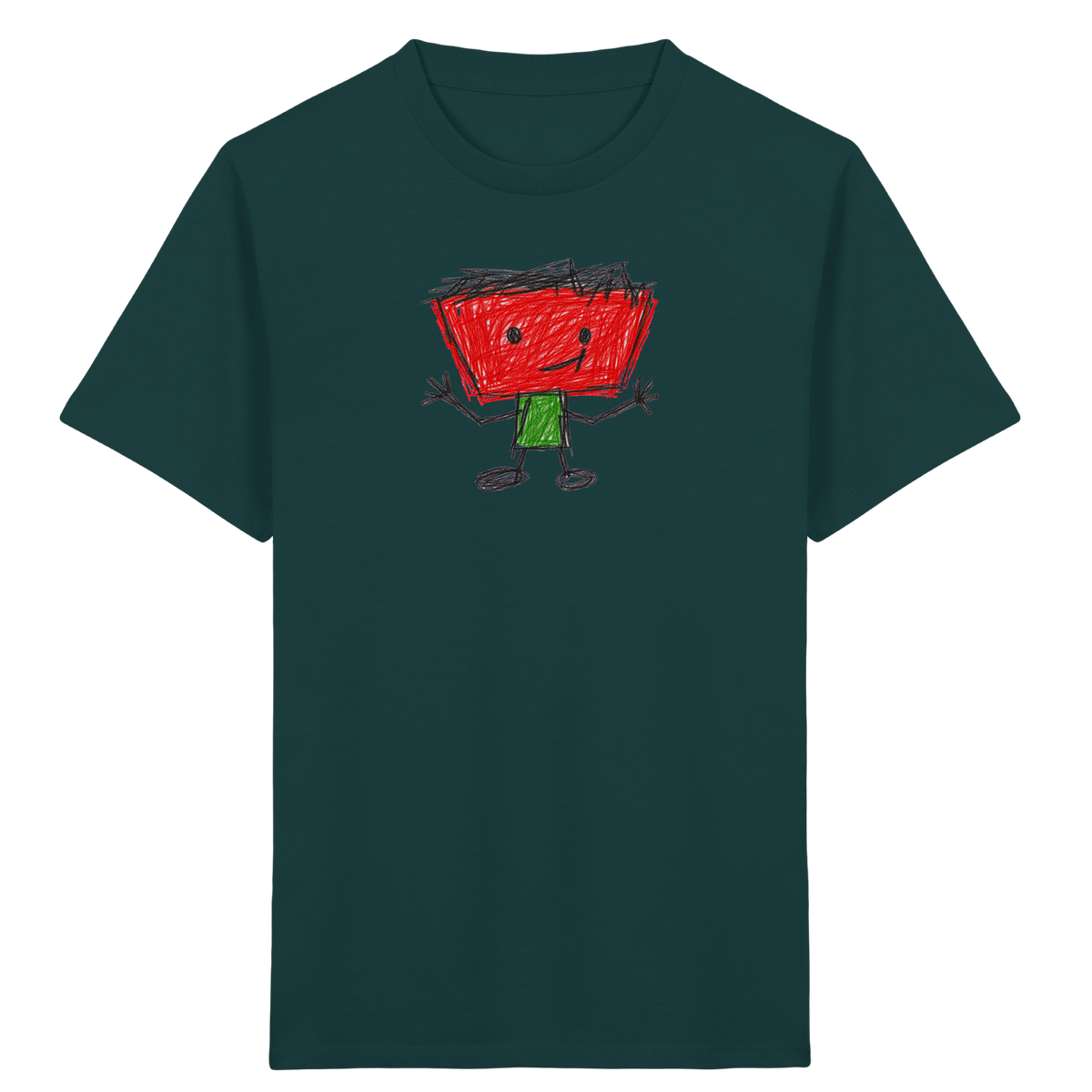 Kritzelkopf mit Zackenhaar - Kinder Bio T-Shirt