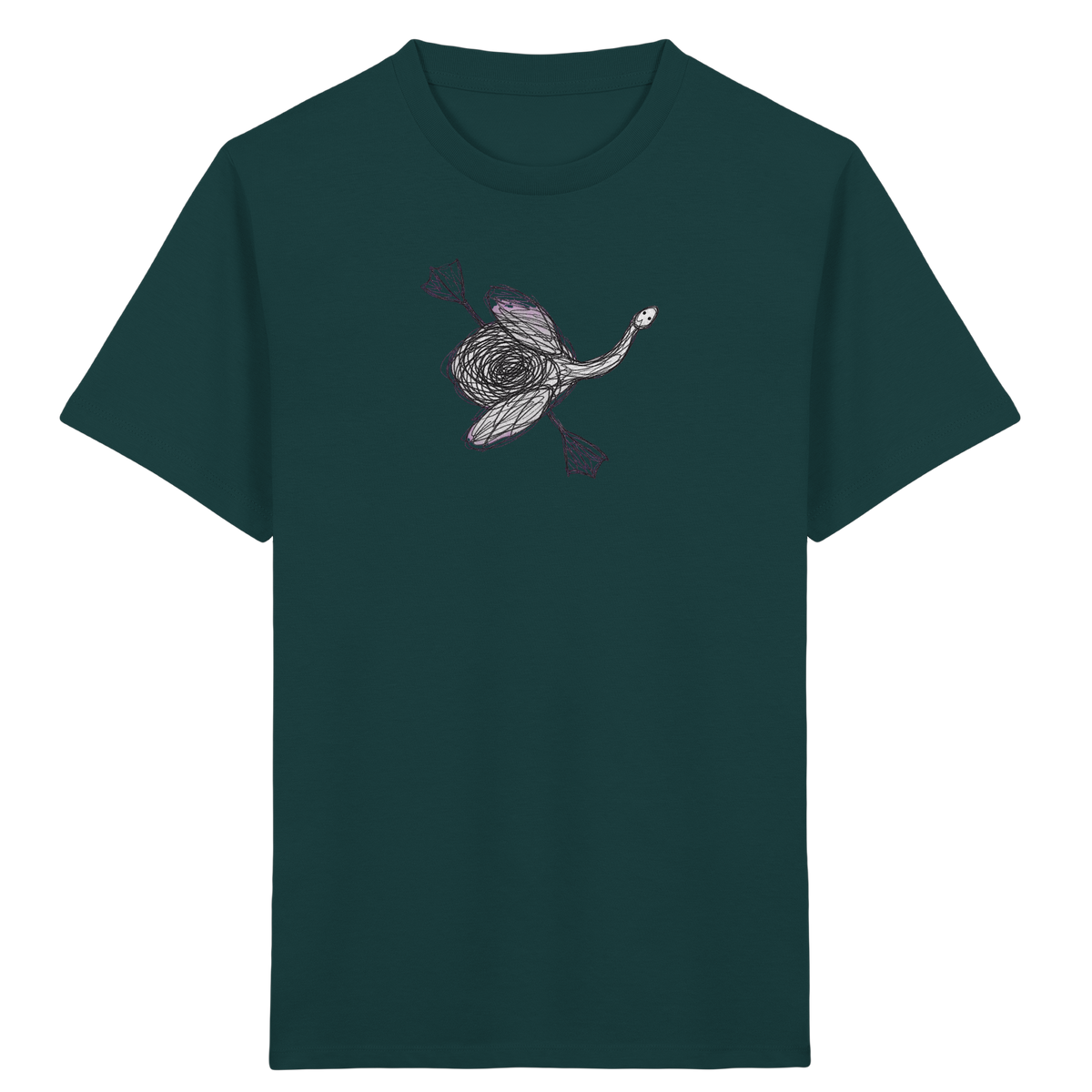 Schwan von oben Kritzelmotiv - Kinder Bio T-Shirt