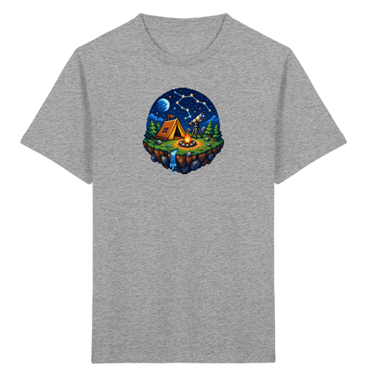 Magisches Pixel Camping Insel Abenteuer - Kinder Bio T-Shirt