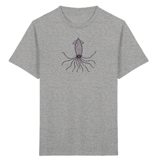 Kraken von oben gezeichnet - Kinder Bio T-Shirt
