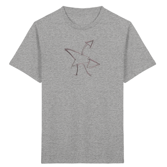 Graphitgrauer Strichvogel Kinder T-Shirt - Kinder Bio T-Shirt