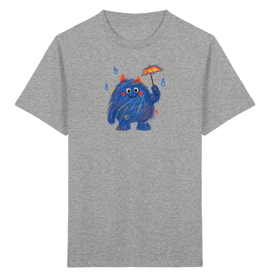 Regenschirmzottel im Regen - Kinder Bio T-Shirt