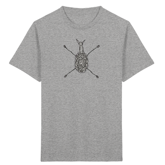Alpaka von oben - Kinder Bio T-Shirt
