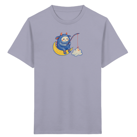Kleiner Wolkenangler auf Mondsichel - Kinder Bio T-Shirt