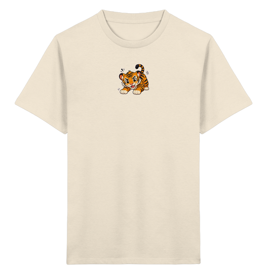 Verspielter Tiger: Fröhliches Kinder T-Shirt - Kinder Bio T-Shirt