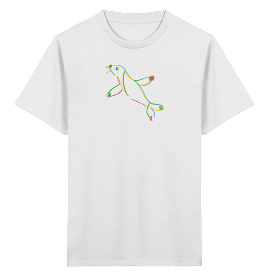 Bunte Farbpunkt Robbe Kinder - Kinder Bio T-Shirt