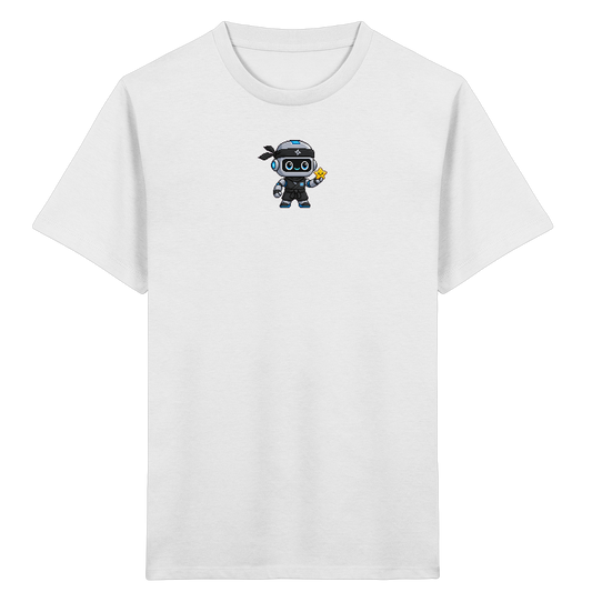 Roboter Ninja mit goldenem Stern - Kinder T-Shirt