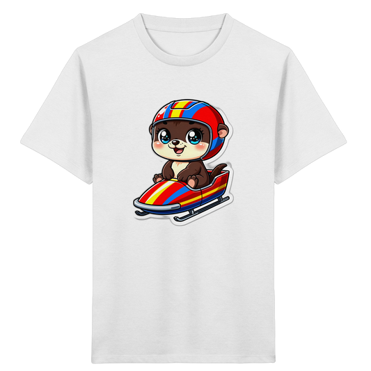 Otter im Bob – Kinder Bio-T-Shirt