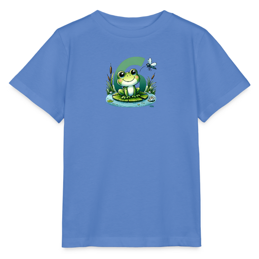 T-Shirt zum 6. Geburtstag - Frosch - Kinder Bio-T-Shirt - Blau