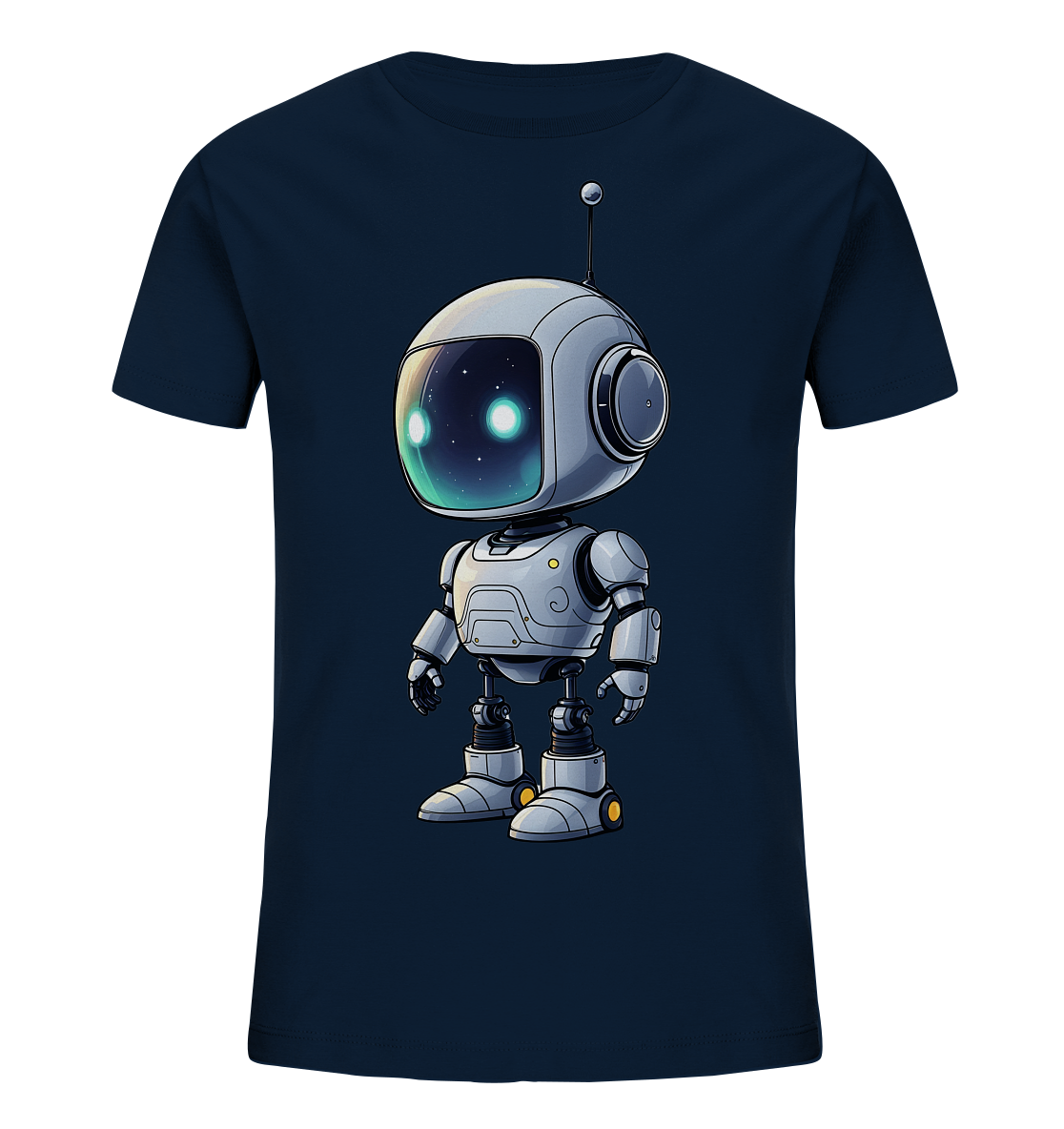 Kinder T-Shirt – Roboter Kopf voller Sterne