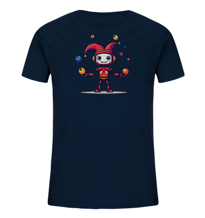 Kinder T-Shirt | Roboter-Narr jongliert bunte Bälle - Kinder Bio T-Shirt