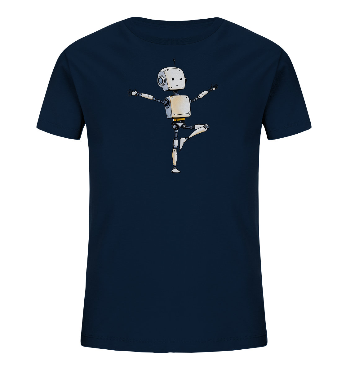Kinder-T-Shirt mit Roboter in Yoga-Balance - Kinder Bio T-Shirt