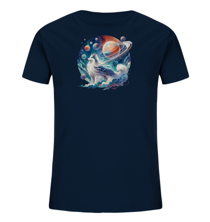 Kinder-T-Shirt mit Hund in einer Galaxie