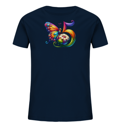 Kinder T-Shirt mit bunter Zahl 5 und Schmetterling