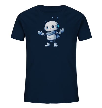 Kinder T-Shirt | Roboter mit Schal und Fäustlingen - Kinder Bio T-Shirt
