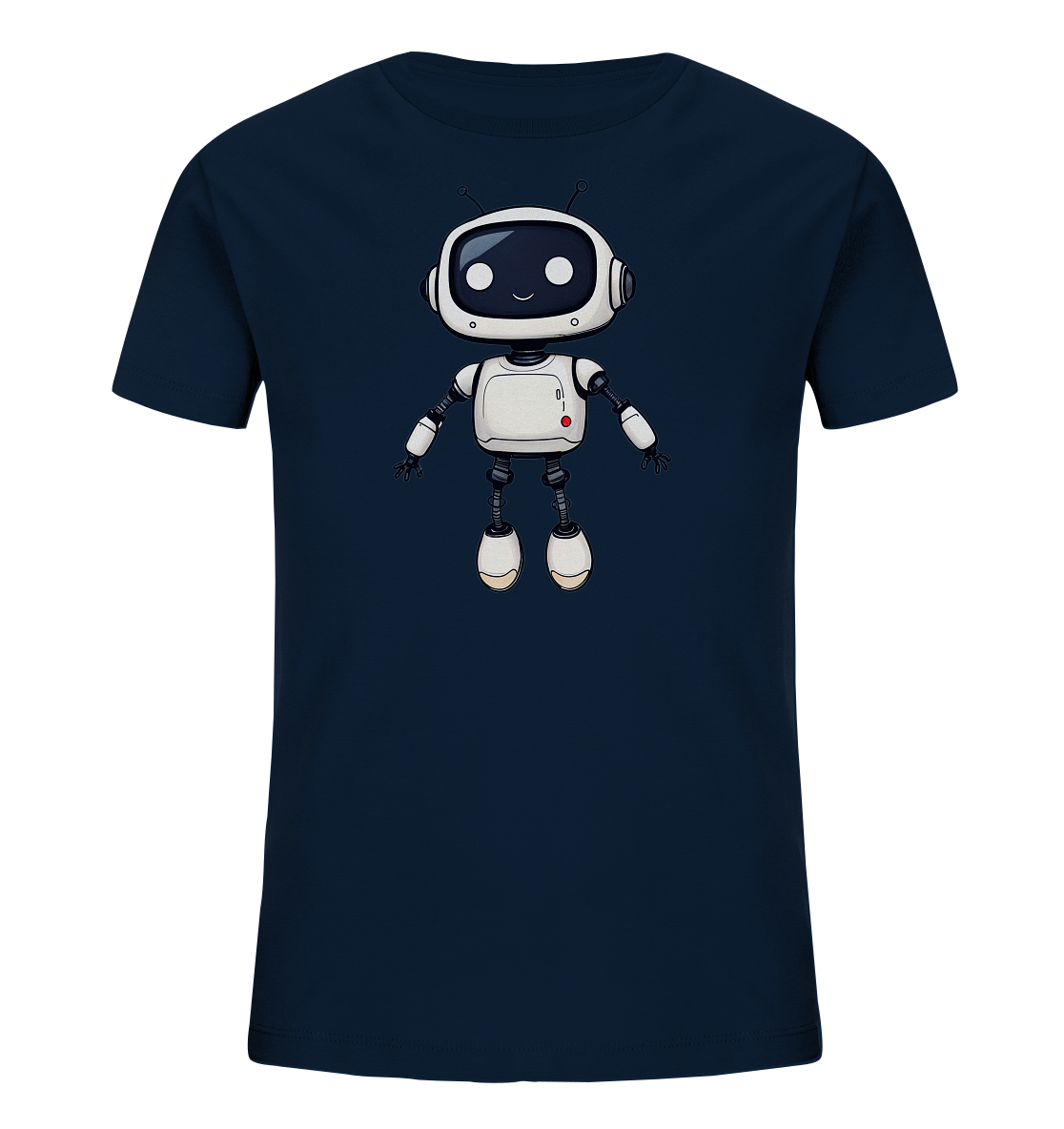 Roboterfreund mit großen Augen – Kinder-T-Shirt - Kinder Bio T-Shirt