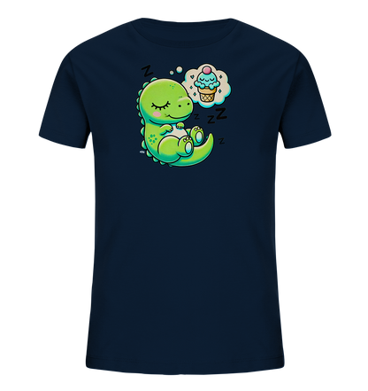 Kinder T-Shirt mit schlafendem Dino und Eiscreme-Traum