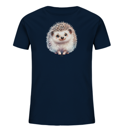 Kinder T-Shirt mit ein kleiner flauschiger Igel mit großen blauen Augen