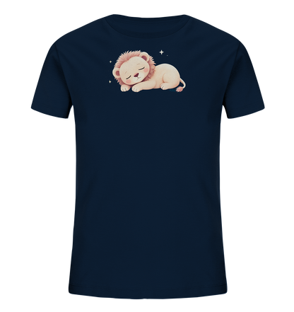 Kinder T Shirt mit schlafendem Löwenbaby und kleinen Sternen