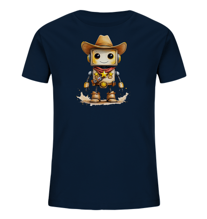Kinder-T-Shirt | Roboter-Sheriff mit Sternen - Kinder Bio T-Shirt