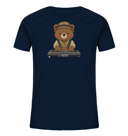 Bären-DJ mit Goldketten Motiv auf Kinder T-Shirt