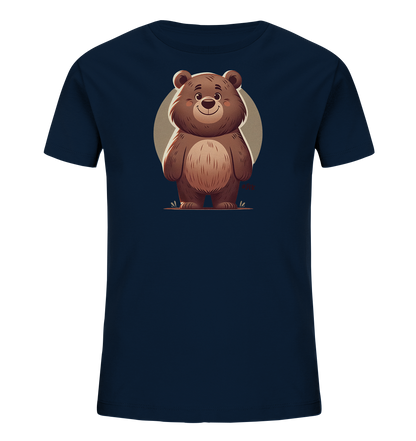 Kinder-T-Shirt mit lächelndem braunem Bären