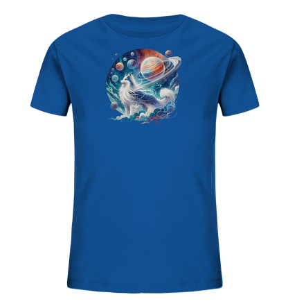 Kinder-T-Shirt mit Hund in einer Galaxie