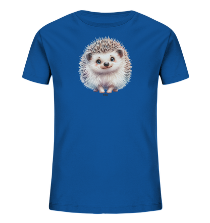 Kinder T-Shirt mit ein kleiner flauschiger Igel mit großen blauen Augen