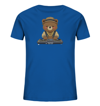 Bären-DJ mit Goldketten Motiv auf Kinder T-Shirt
