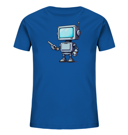 Kinder T-Shirt Roboter mit Bildschirmstift - Kinder Bio T-Shirt