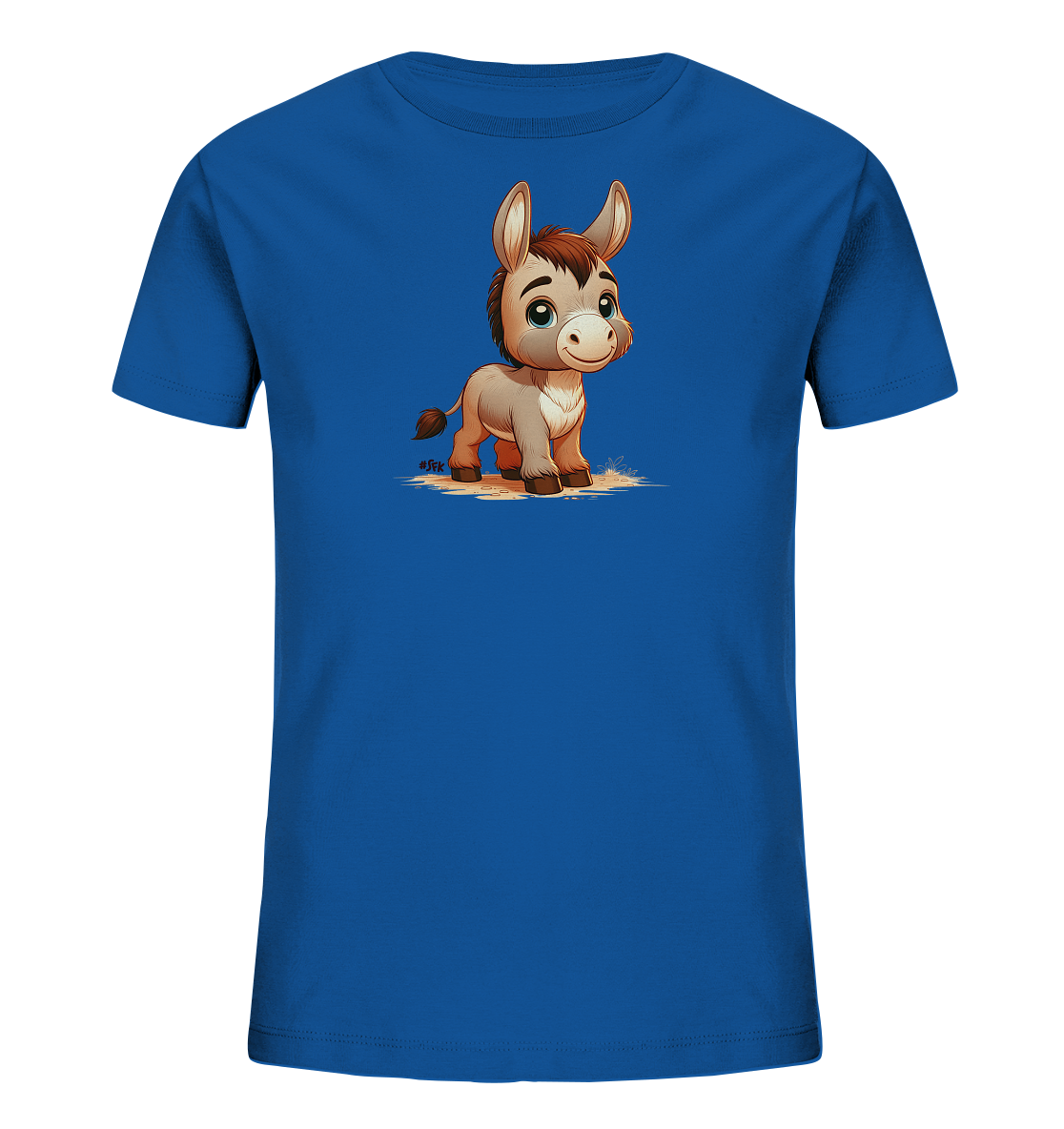 Kinder T-Shirt mit ein freundlicher Esel mit großen blauen Augen