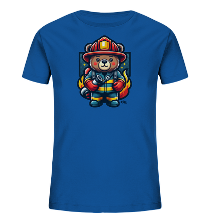 Kinder-T-Shirt mit Bär in Feuerwehrmontur
