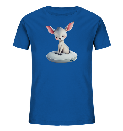 Kinder T Shirt mit träumendem Tier auf rundem Kissen