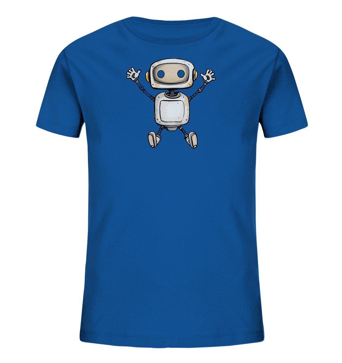 Kinder T-Shirt Roboter beim Freudensprung - Kinder Bio T-Shirt
