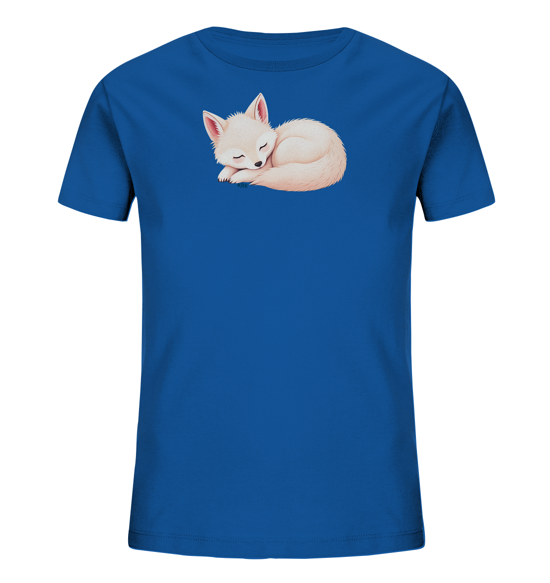Kinder T-Shirt mit ein zusammengerollter schlafender Fuchs mit geschlossenen Augen