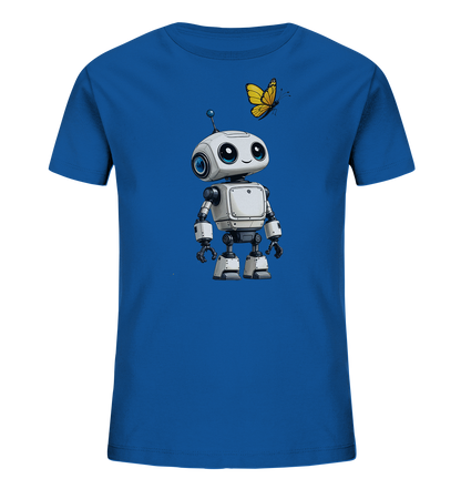 Kinder T-Shirt mit kleinem Roboter und Schmetterling