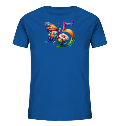 Kinder T-Shirt mit bunter Zahl 5 und Schmetterling