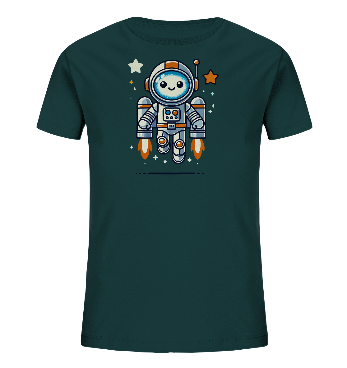 Kinder T-Shirt Astro-Roboter mit Jetpack - Kinder Bio T-Shirt