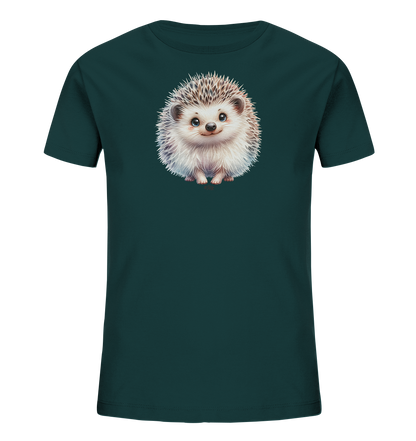 Kinder T-Shirt mit ein kleiner flauschiger Igel mit großen blauen Augen