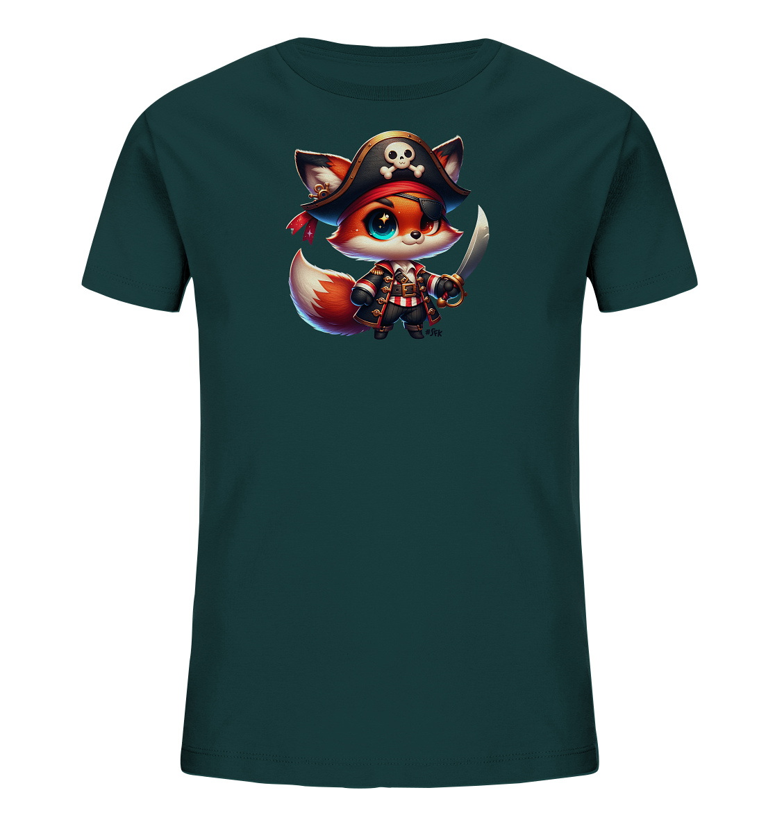 Kinder T-Shirt – Niedlicher Piratenfuchs sucht Abenteuer