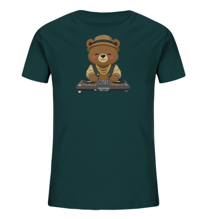 Bären-DJ mit Goldketten Motiv auf Kinder T-Shirt